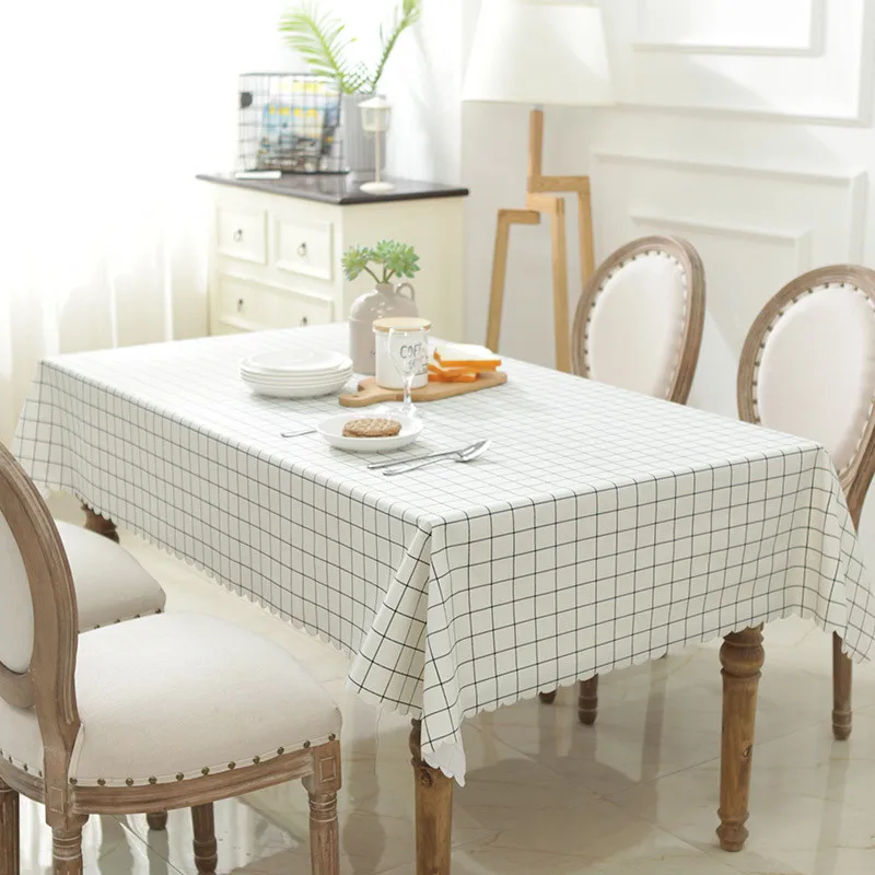 Plaid Printed PVC Waterproof Table Cloth Oil-proof Anti-hot Cover Rectangular Coffee Square Circle Tablecloth | Дом и сад
