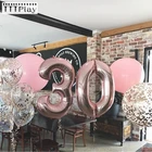 1 шт. 32 дюйма розовое золото, серебро, алюминий воздушные шары из фольги в виде цифр 0-9 День рождения Свадьба Обручальное украшение вечеривечерние шар Товары для детей