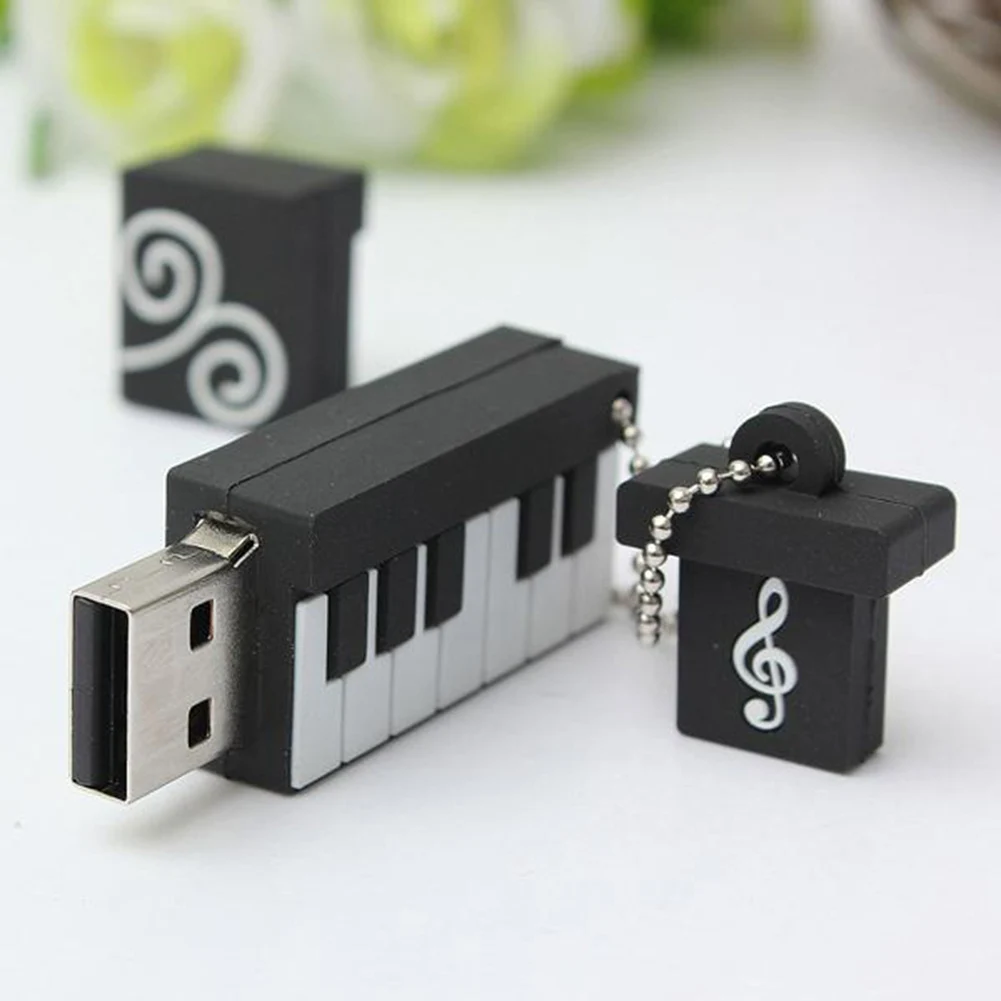 Мультяшный мини брелок для ключей в виде пианино флеш диск USB 2 0 64G u с памятью