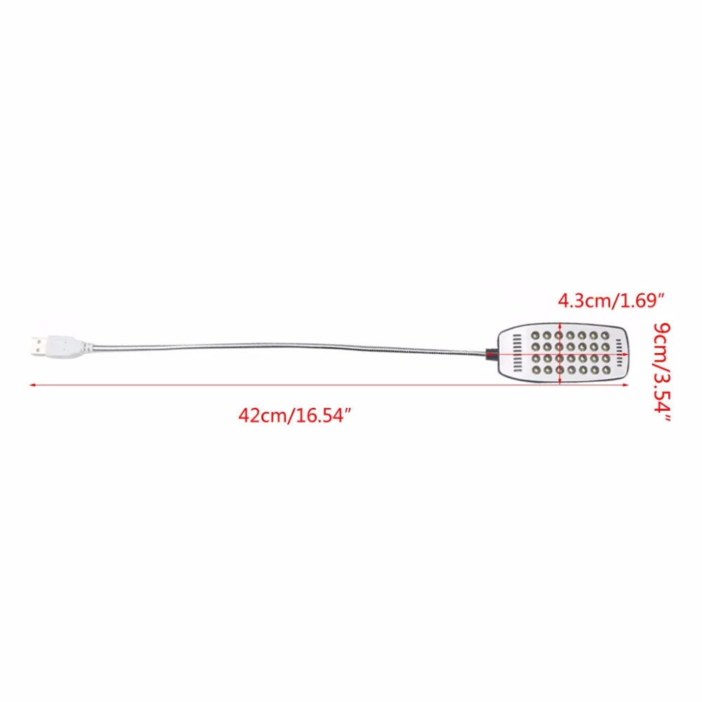 28 LED USB Мини Гибкий Свет ноутбук Настольный ПК стол Чтение с кнопкой|Ночники| |