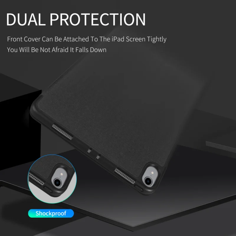 

With Touch Pencil Stylus Pen Slot Holder For Apple iPad Pro 12.9 2018 Case Leather Flip Smart Case For iPad Pro 12.9 2018 Cover