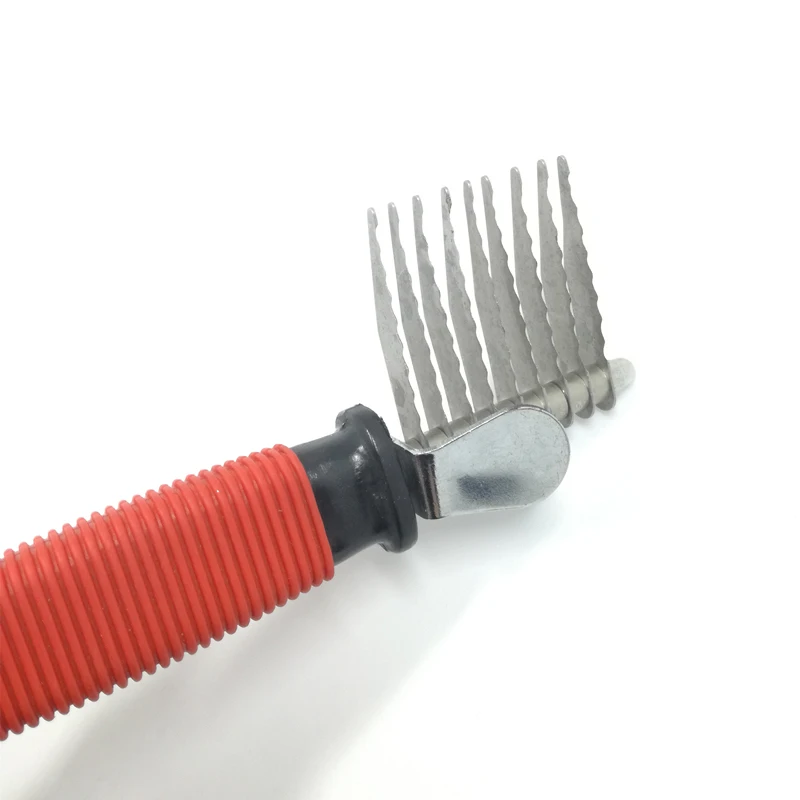 Pet Fur Knot Cutter Remove Comb Grooming Shedding Brush Rake Dog Cat Stainless Steel Long Blades with Safety Edges | Дом и сад