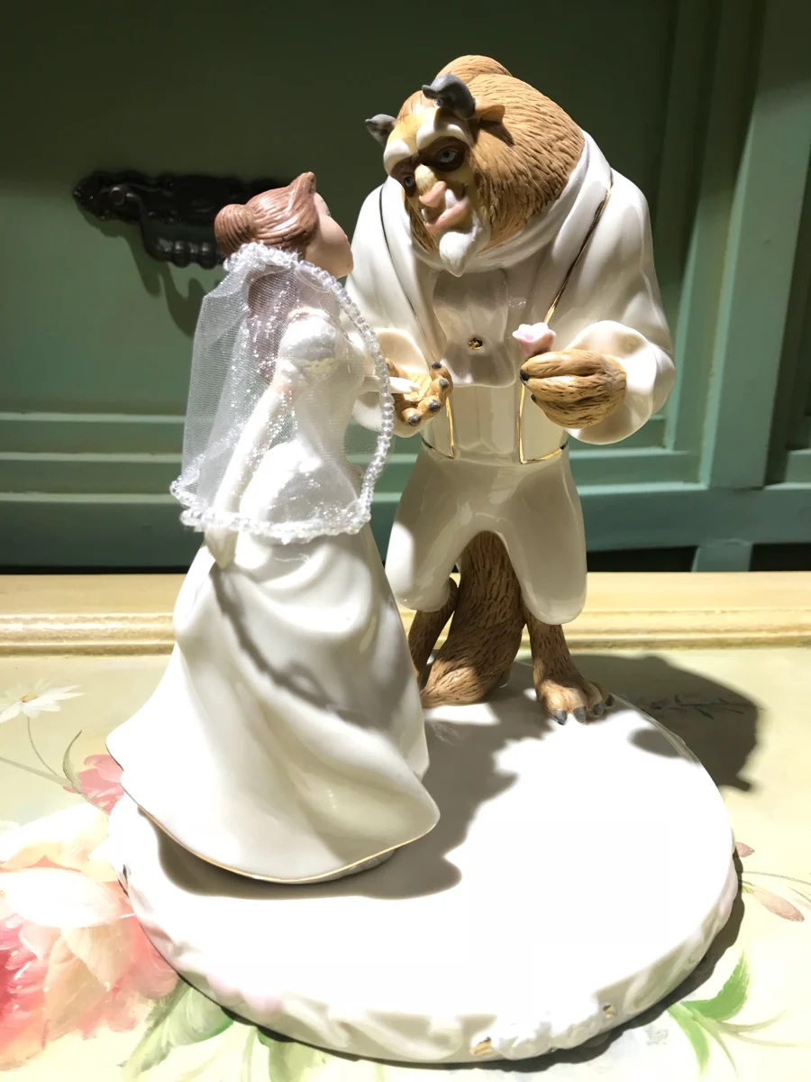 Американская позолоченная Керамическая скульптура красоты и животных