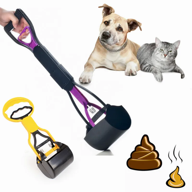 2 Style Handle Pet Waste Litter Picker Poop Scooper Dog Cat Jaw Poop Scoop Cleaner Tool Waste one-handed Pick-up Scoper