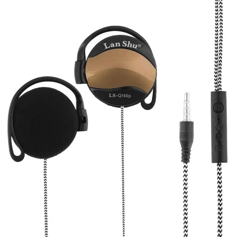 Gold LS-S140P 3,5 мм стерео наушники для MP3 Mp4 мобильного телефона ушной крючок тип Универсальная гарнитура ушной крючок наушники - Цвет: Gold