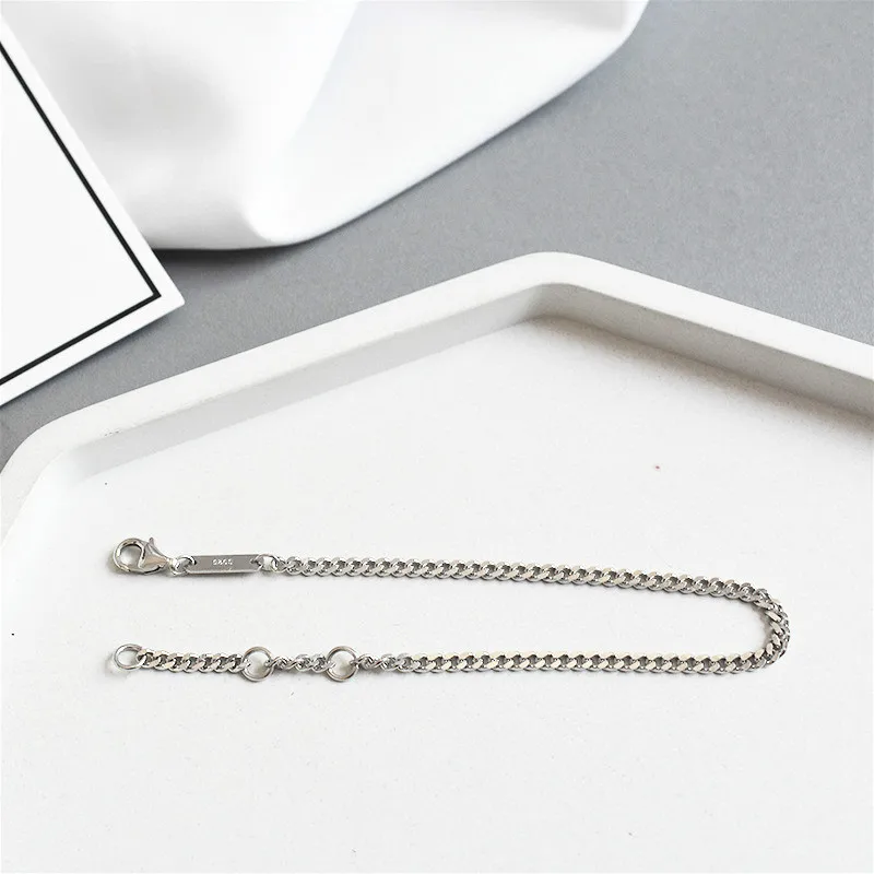 Женские Изящные ювелирные Браслеты в форме листа простые из стерлингового