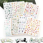 1 шт., цветные наклейки для дизайна ногтей, самоклеящиеся 3d-наклейки, цветные наклейки, инструменты для ухода за ногтями