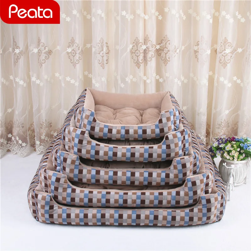 Dog Bed Waterproof Warm Corduroy Padded Dogs Cats House for Large Washable Pet Mat Soft Sofa Kennel Small V1 | Дом и сад