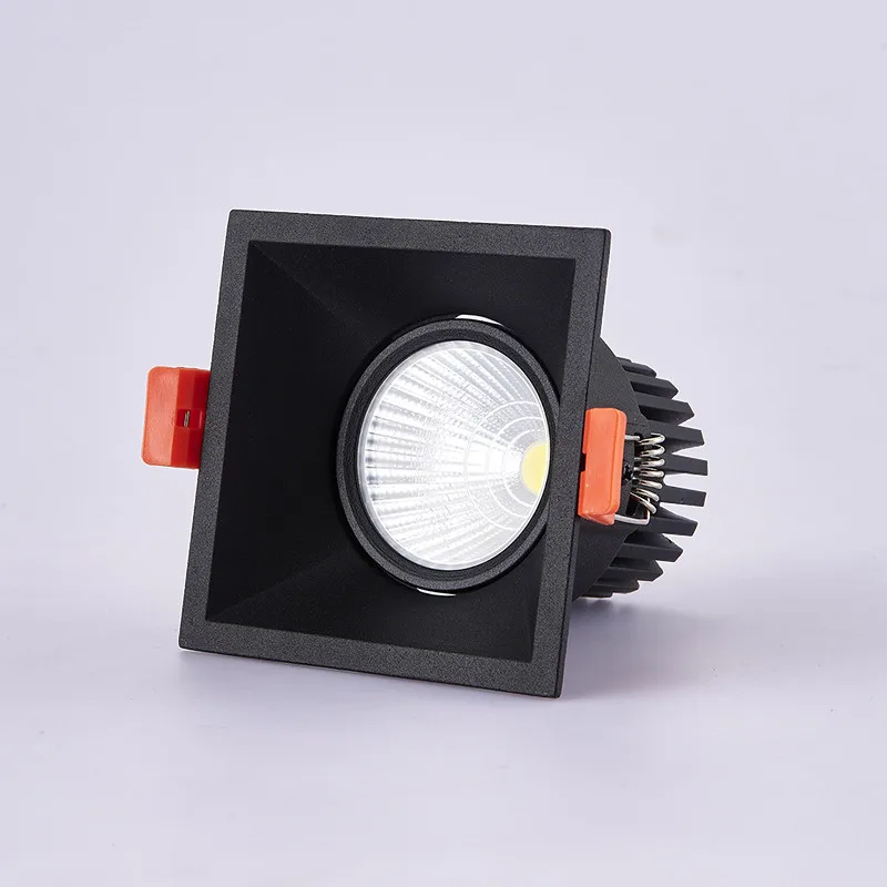 Luz descendente de LED regulable cuadrada superbrillante, COB, 7w, 10w, 15w, foco LED de decoración, lámpara de techo, AC85-265V, 1 Uds.
