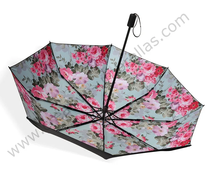 2 шт./лот трехскладной Зонт пятикратное черное покрытие Защита от УФ из