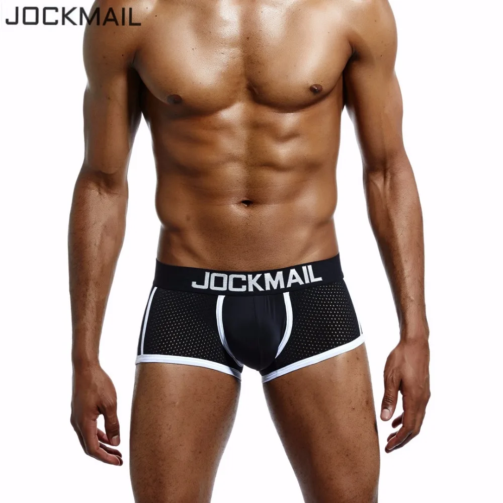 JOCKMAIL Фирменное нейлоновое Сетчатое дышащее Мужское нижнее белье боксеры