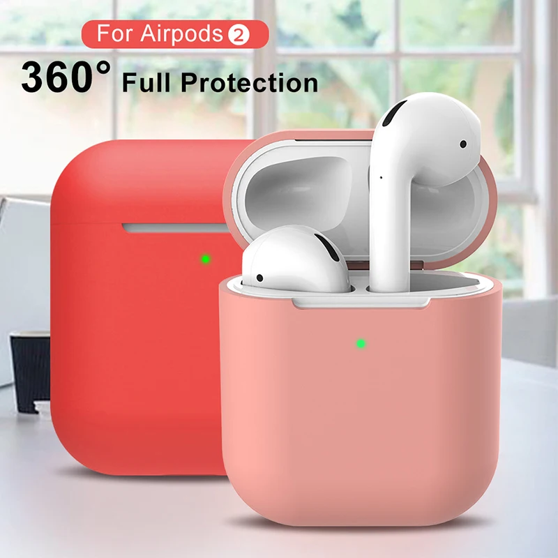Чехол для наушников Apple AirPods 2 силиконовый чехол беспроводные Bluetooth наушники для Air Pods Чехол защитный для AirPod Тонкий чехол
