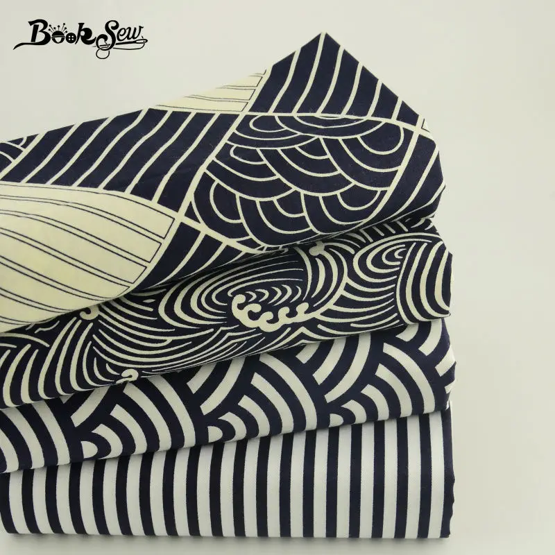 Booksew белые и черные полосы/тучки напечатаны саржевого хлопка ткань постельные