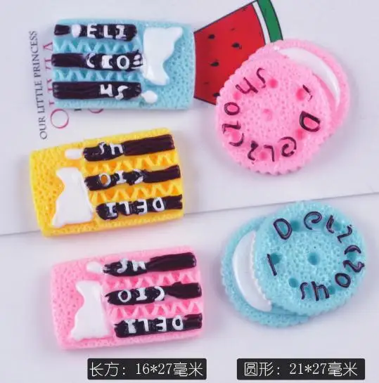 

Miniature food DIY Resin decoration Center 100pcs Kawaii Flatback Resin Cabochon Bread doughnuts, cookies Scrapbooking Crafts