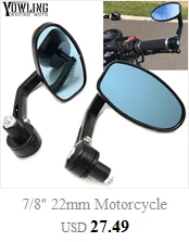 Для Yamaha FZ1 FZ6 FAZER FZ6R FZ8 XJ6 DIVERSION FZ-7 fzsr FZ9 7/" 22 мм мотоциклетные зеркала заднего вида Ручка Бар Конец