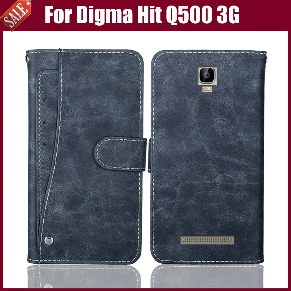 Новый дизайн! Чехол Digma Hit Q500 3G Роскошный кошелек винтажный кожаный флип чехол для