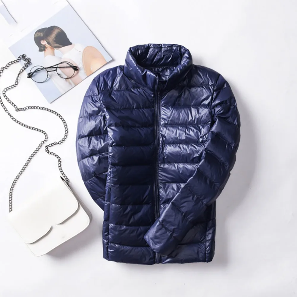 5XL 6XL 7XL Женское зимнее пальто новая мода 90% белый утиный пух куртка Сверхлегкий портативный тонкий теплый жакет пальто парка размера плюс