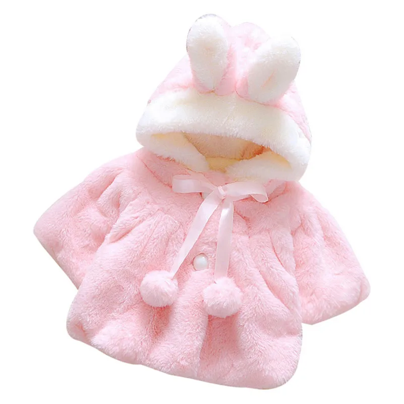 2018 pretty grils Autumn winter Baby Infant Girls Fur Winter Warm Coat Cloak Jacket Thick Clothes C3 | Детская одежда и обувь