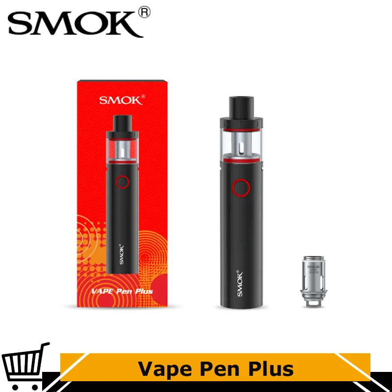 Оригинал Smok Vape ручка плюс комплект с 4 мл бак и 3000 мАч встроенный аккумулятор