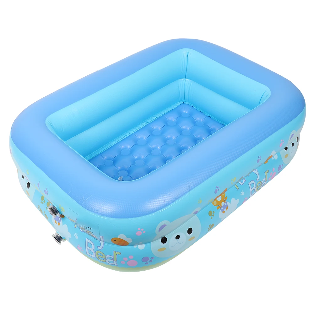 Летний детский мультяшный плавательный бассейн, надувной квадратный Семейный детский утолщенный бассейн для игр, детский праздничный подарок