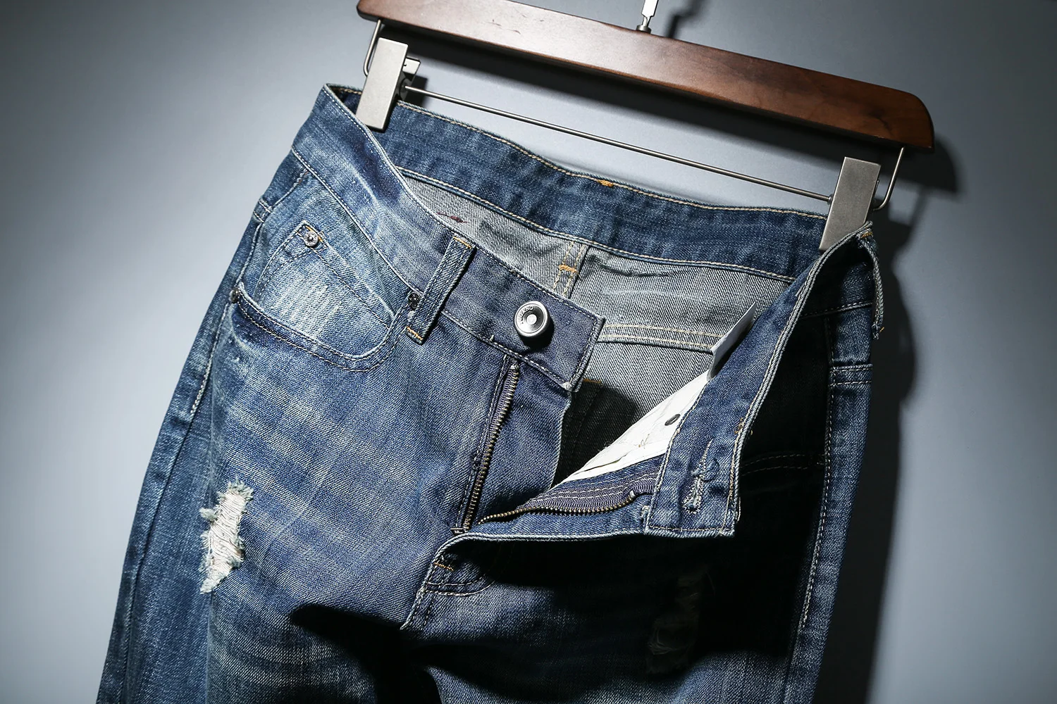 Новые модные мужские рваные Короткие джинсы брендовая одежда Бермуды летние