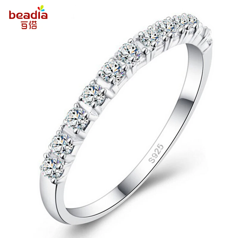 New Arrival 1pc/bag Single Style Row of Drill String Ring Purple Pink White Color Round Shape for Women Wedding Gifts | Украшения и