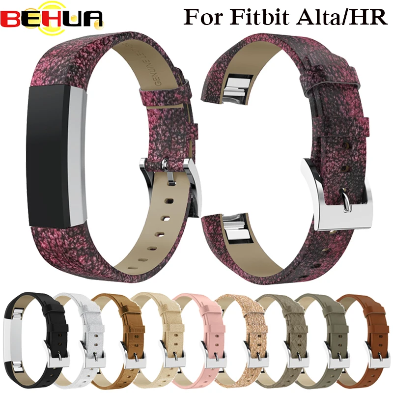 Ремешок для часов из натуральной кожи сменный Браслет фитнес трекера Fitbit Alta HR /