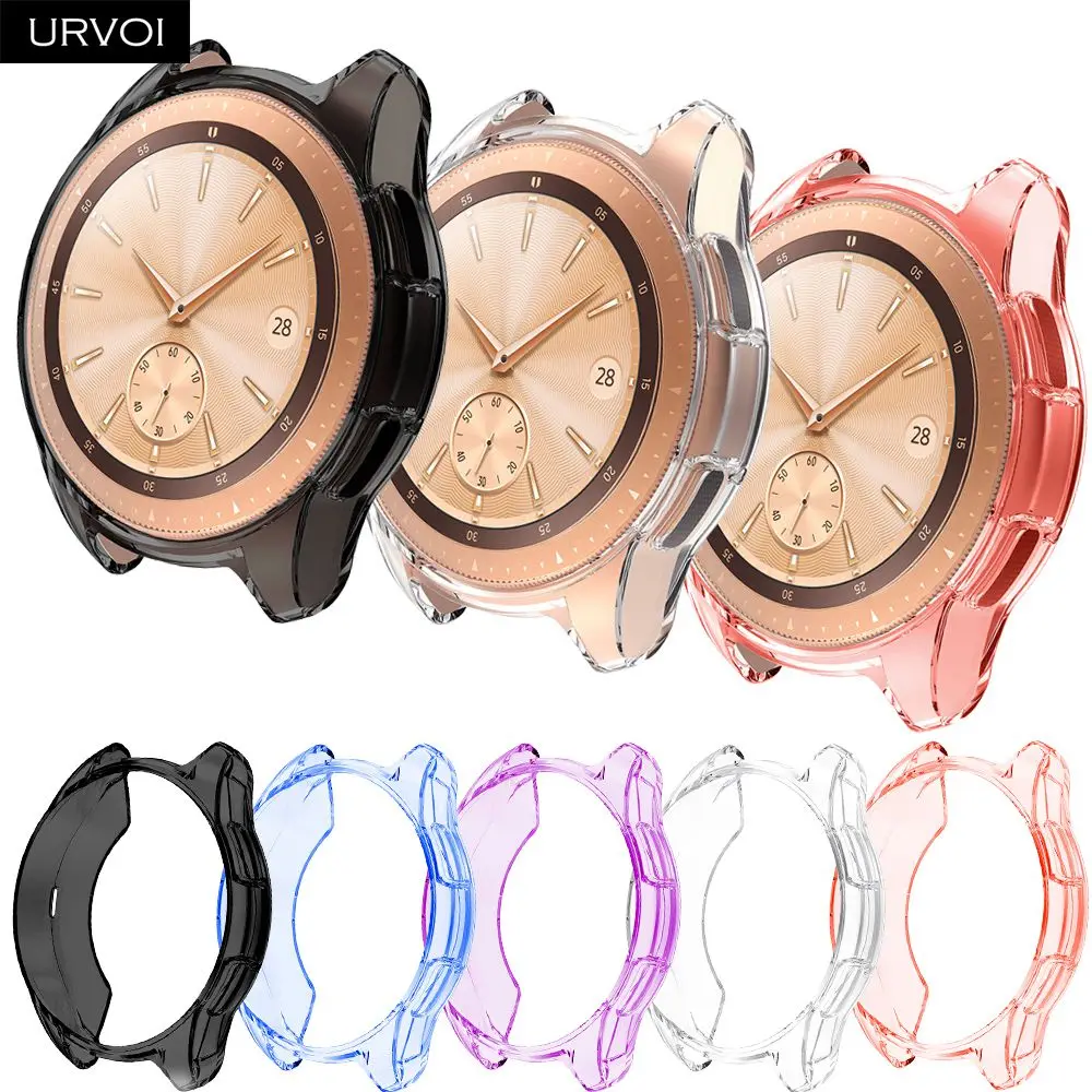 URVOI чехол для Galaxy watch Active/42 мм/46 мм ТПУ протектор кристалл цвета Рамка Тонкий чехол ультра тонкий чехол анти противоударный бампер