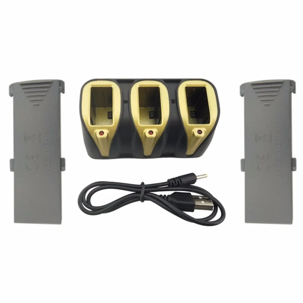 

2pcs gray lithium battery + 3-in-1 balance charger for YD XT-1 X PACK-1 X PACK-8 Quadcopter accessories