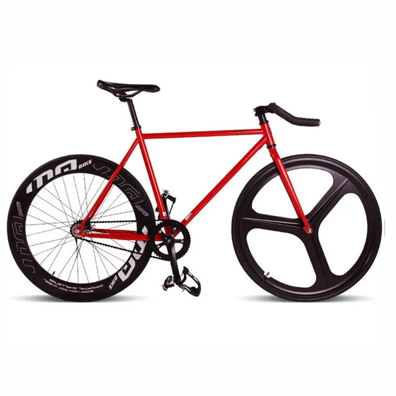 Красный Колеса из магниевого сплава, 3 Спицы, fixie велосипед, велосипед с фиксированной передачей 700C* 23 70 мм, обода 52 см, рама DIY, велосипед, Полный дорожный велосипед - Цвет: Красный