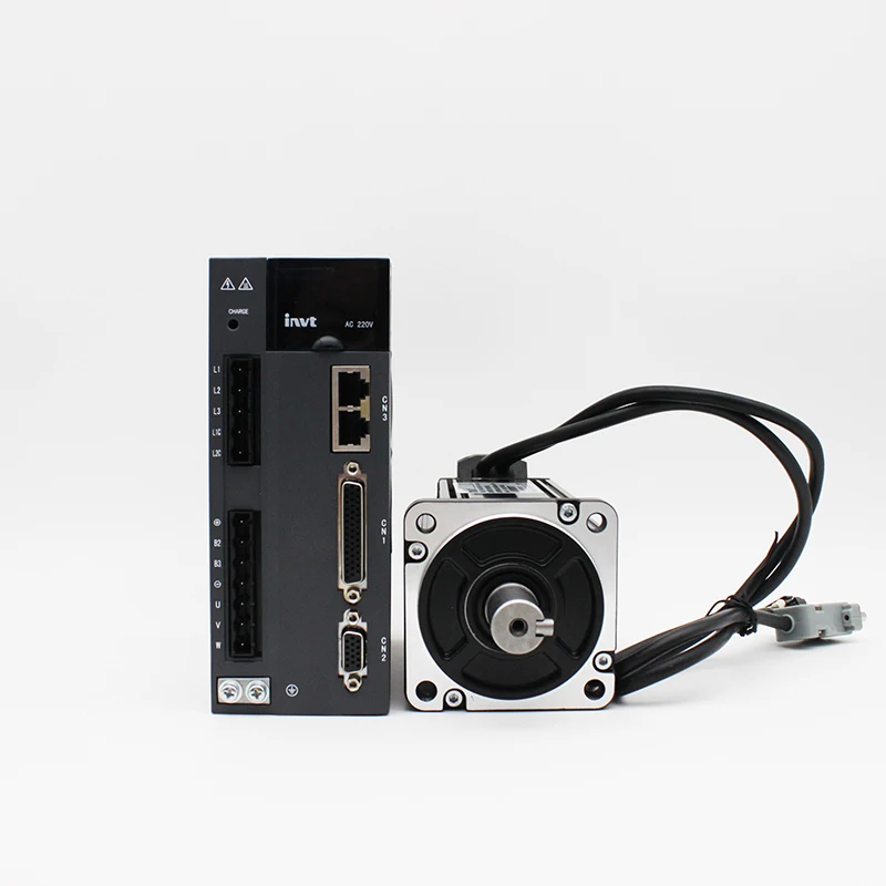 

400W AC Servo Motor 220V No Brake with Pulse Servo Driver 3000rpm 1.27N.m 2.8A 23-bit absolute Encoder ac servomotors