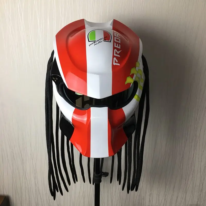 Новые Красные маски хищников из углеродного волокна neca moto rcycle шлем полное лицо