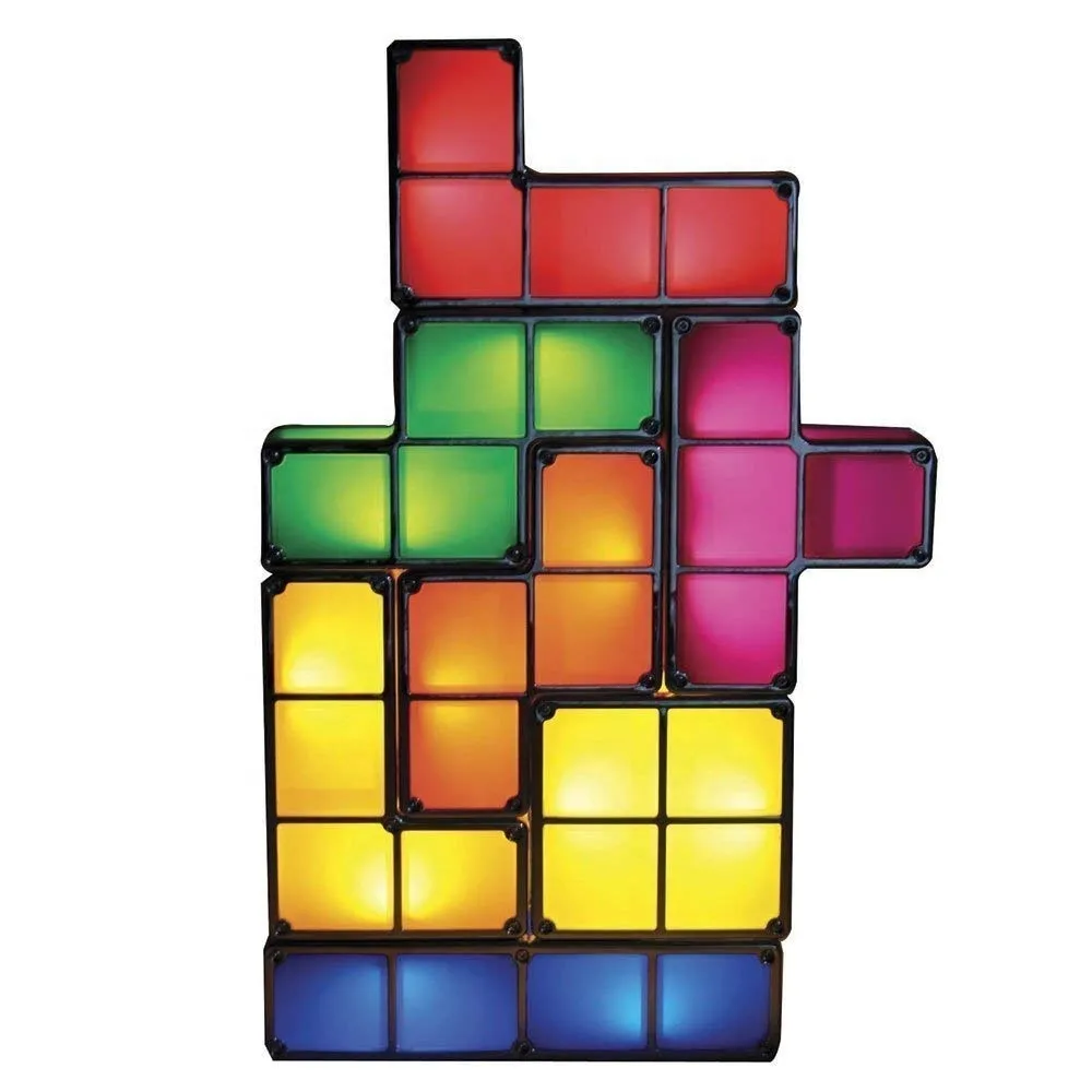 Новинка Тетрис Ночник светильник красочные штабелируемые Tangram Пазлы 7 шт.