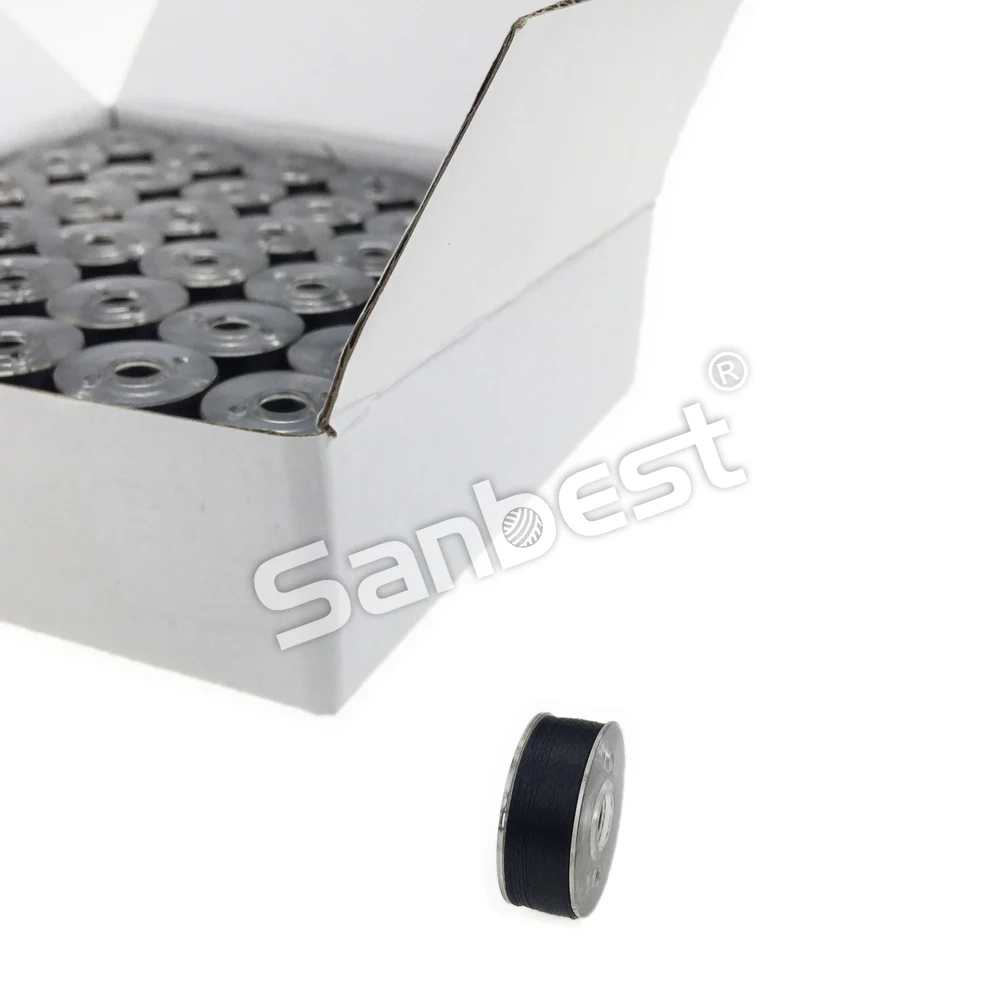Sanbest 144 шт полиэфирные предварительно обмотанные шпульки с нитью пластиковые стороны Размер L(SA155) для Brother Babylock вышивальная машина TH00021