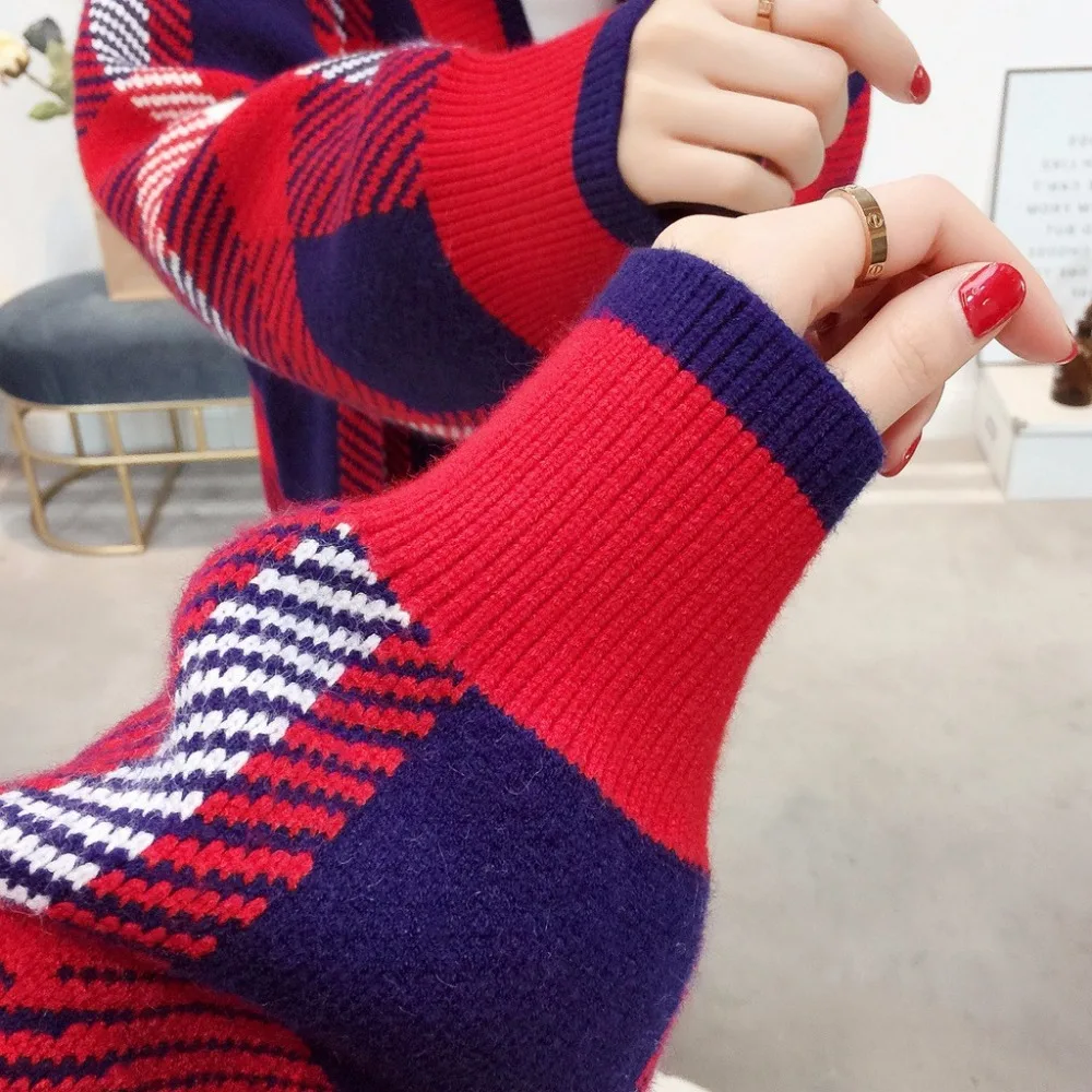 2018 корейский стиль новый осенне-зимний элегантный кардиган свитер женская