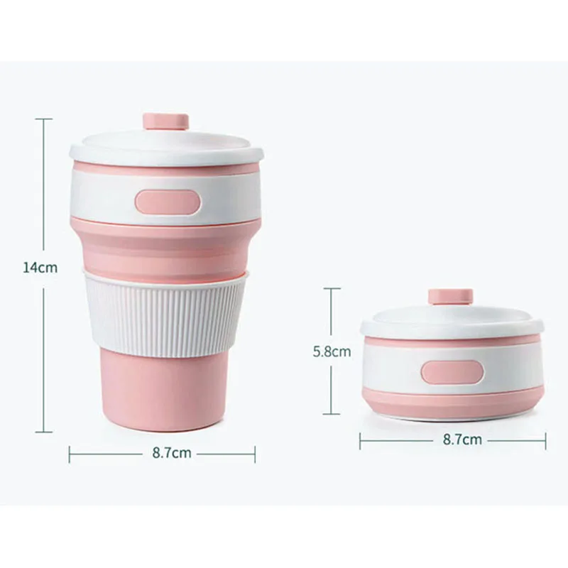FHEAL Folding Silicone Portable Telescopic Drinking Collapsible Coffee Cup Multi-Function Sport Travel New | Дом и сад