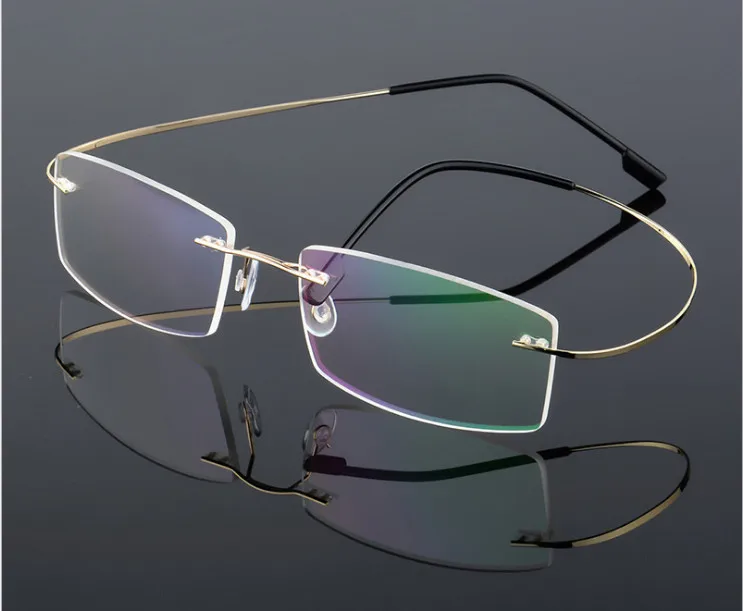 Классический ультра-светильник rimless оправы для очков мужские и женские Титан