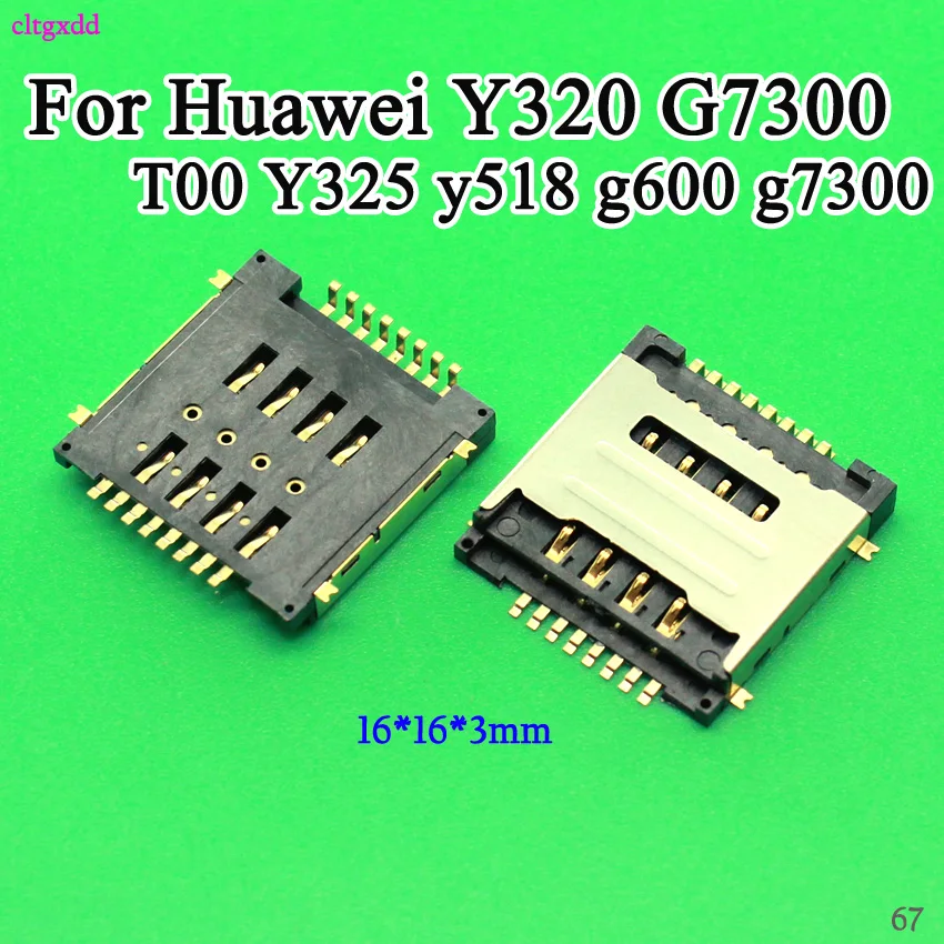 Cltgxdd 2 шт. двойной 8P разъем для чтения sim карт замена разъема Huawei Y320 G7300 T00 Y325 y518 g600