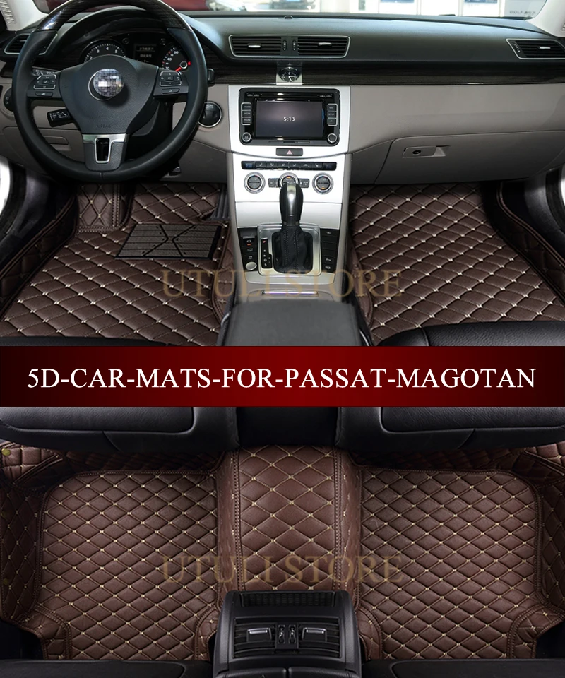Кожаные автомобильные коврики для Volkswagen Passat Magotan CC B8 B7 B6 B5 подходят любых погодных условий пола|car floor mats|floor