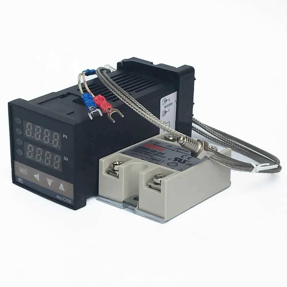 1 комплект Цифровой Регулируемый ПИД контроллер температуры панель термостат REX