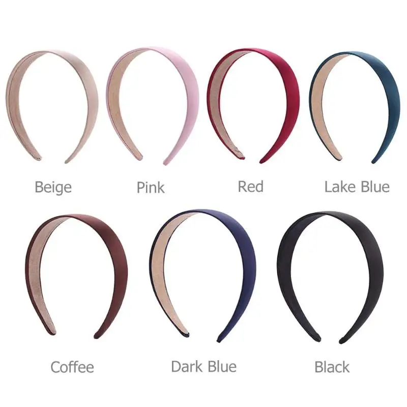 New Fashion Headbands Solid Color Hair Hoops Simple Headband Women Girls Wide Hairbands Headwear Hot Sale Accessories | Красота и