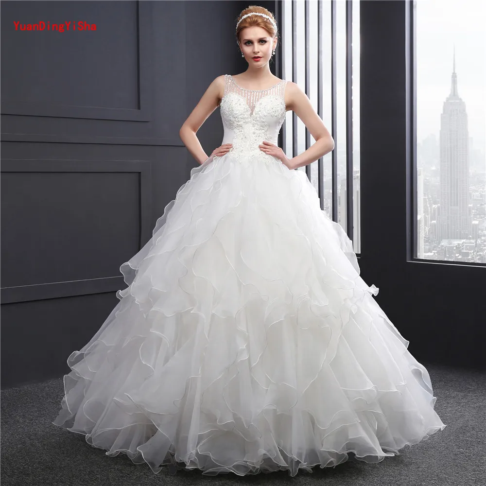 Новинка элегантные свадебные платья принцессы 2017 бальное платье с v-образным