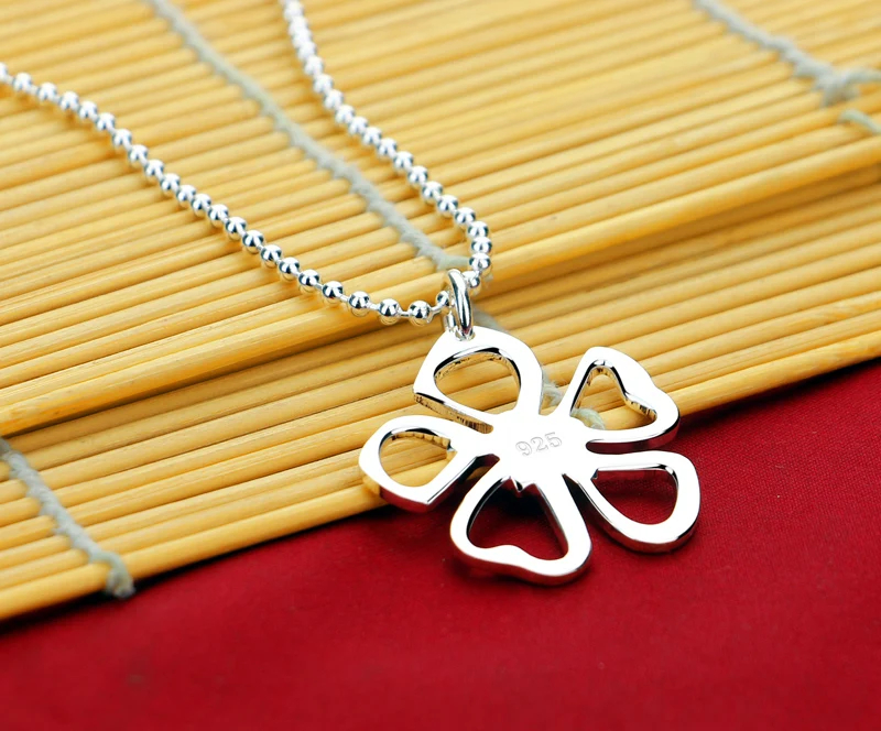 Красивая подвеска из стерлингового серебра сливы твердая 925 Серебряная Длинная