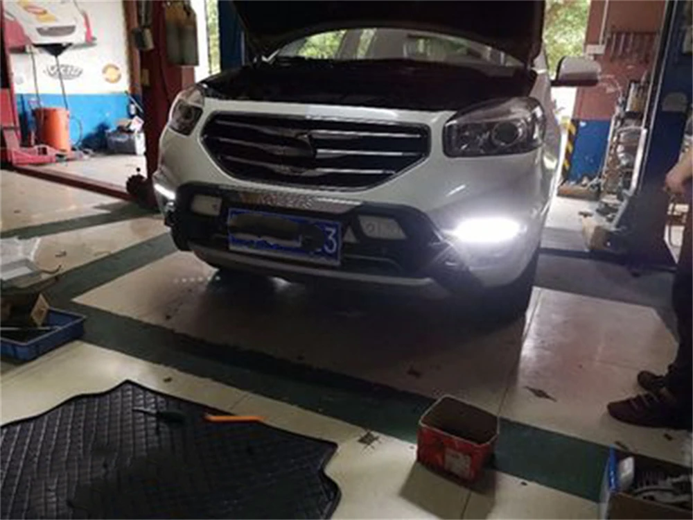 CSCSNL 2 шт. для Renault Koleos 2011 2012 2013 Автомобильный светодиодный DRL дневные ходовые огни Противотуманные фары с желтым сигналом