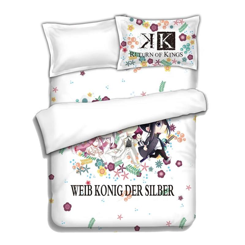 

Japanese Anime K Bed sheets Bedding Sheet Bedding Sets Quilt Cover Pillow Case Bedcover 4PCS