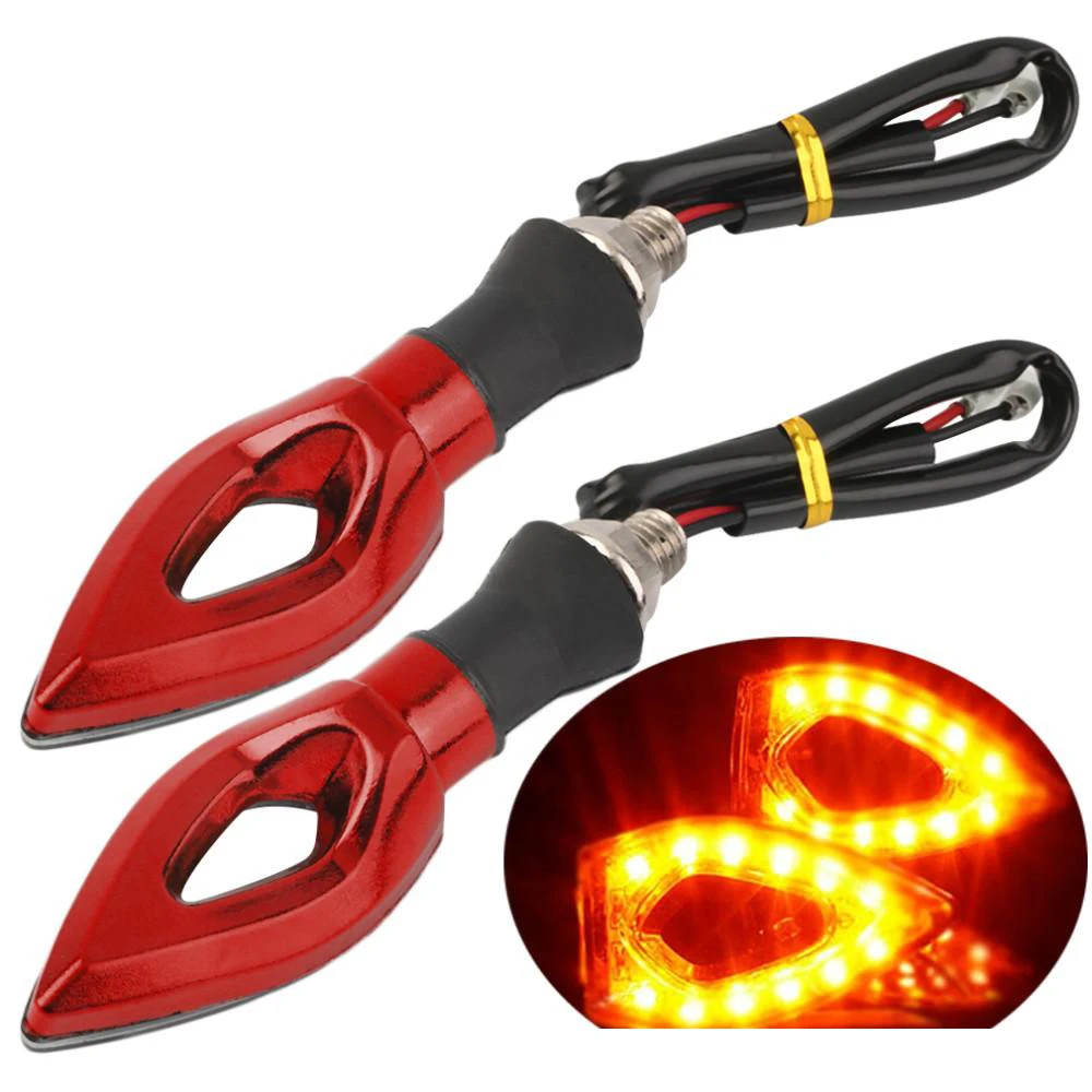200 шт./лот указатели поворота мотоцикла 12 LED 12V лампа для супер яркий сигнальный