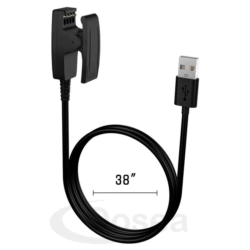Зарядный USB-кабель Qosea с зажимом для смарт-часов сменный кабель быстрой зарядки