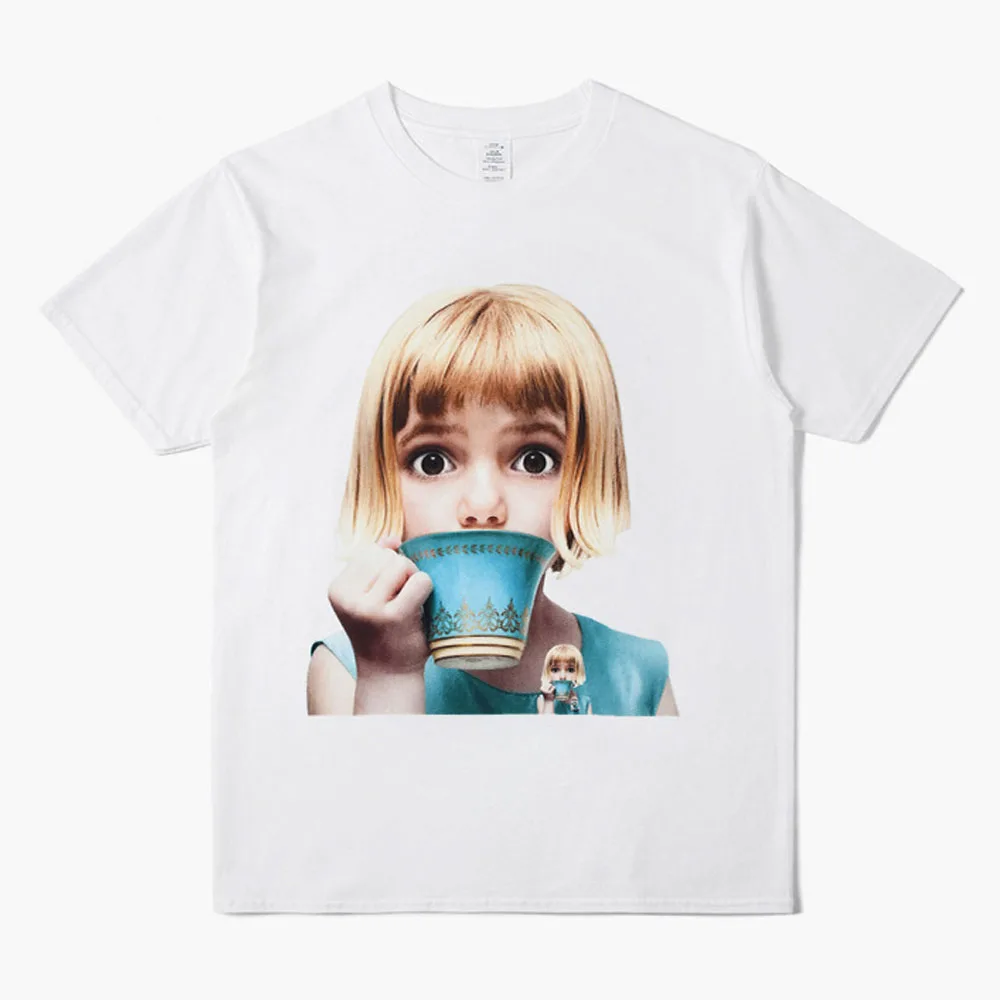 WHOSONG/футболки с принтом большие глаза для девочек мужские и женские летние