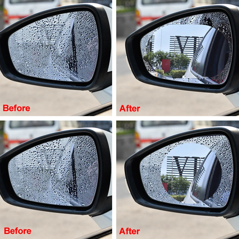2 шт. автомобильная противотуманная Антибликовая пленка для зеркала заднего