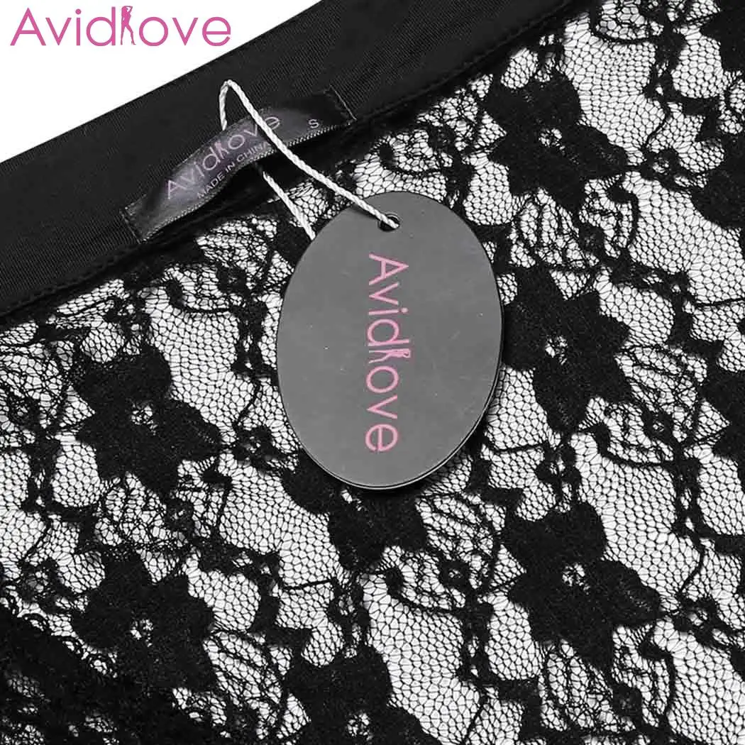 Avidlove Женское боди с чулками кружевное сексуальное нижнее белье v-образным